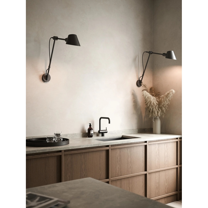 Nordlux - Sieninis šviestuvas STAY 1xE27/60W/230V juodas