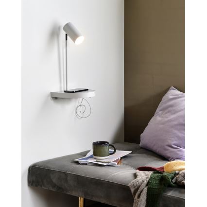 Nordlux - Sieninis šviestuvas su lentyna CODY 1xGU10/15W/230V baltas