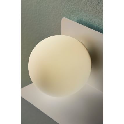 Nordlux - Sieninis šviestuvas su lentyna LILIBETH 1xE14/25W/230V balta