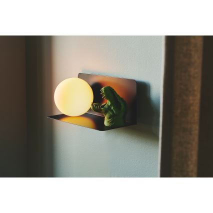 Nordlux - Sieninis šviestuvas su lentyna LILIBETH 1xE14/25W/230V juoda