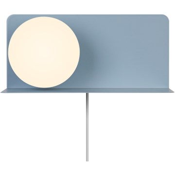 Nordlux - Sieninis šviestuvas su lentyna LILIBETH 1xE14/25W/230V mėlyna