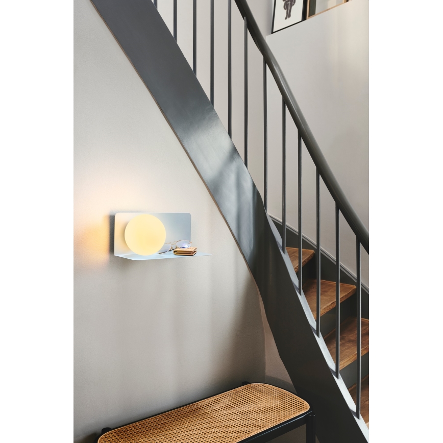 Nordlux - Sieninis šviestuvas su lentyna LILIBETH 1xE14/25W/230V mėlyna