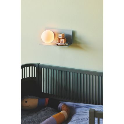 Nordlux - Sieninis šviestuvas su lentyna LILIBETH 1xE14/25W/230V mėlyna