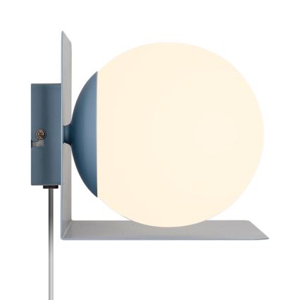 Nordlux - Sieninis šviestuvas su lentyna LILIBETH 1xE14/25W/230V mėlyna