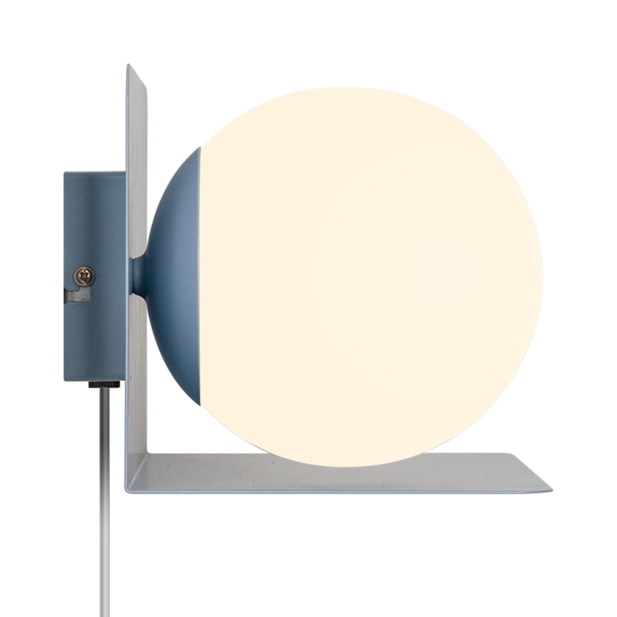 Nordlux - Sieninis šviestuvas su lentyna LILIBETH 1xE14/25W/230V mėlyna