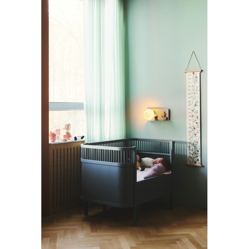 Nordlux - Sieninis šviestuvas su lentyna LILIBETH 1xE14/25W/230V ruda