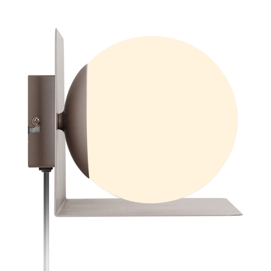Nordlux - Sieninis šviestuvas su lentyna LILIBETH 1xE14/25W/230V ruda