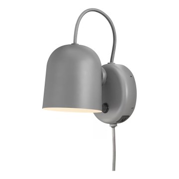 Nordlux - Sieninis šviestuvas su USB ANGLE 1xGU10/25W/230V pilkas
