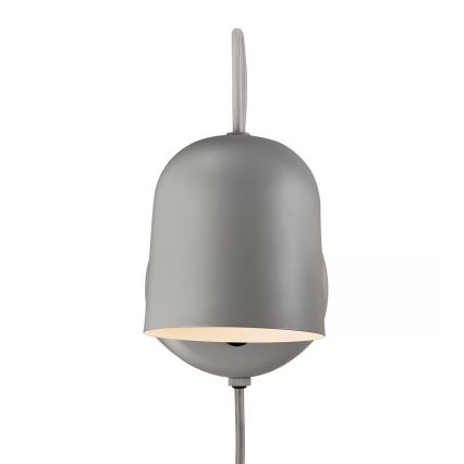 Nordlux - Sieninis šviestuvas su USB ANGLE 1xGU10/25W/230V pilkas