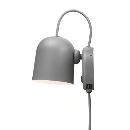 Nordlux - Sieninis šviestuvas su USB ANGLE 1xGU10/25W/230V pilkas
