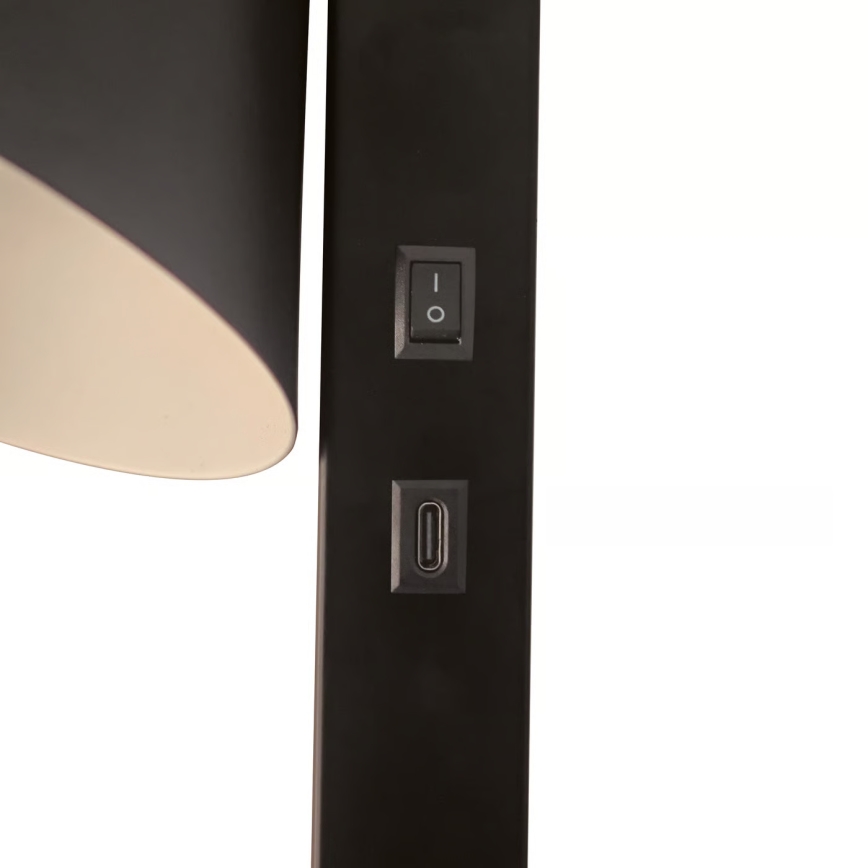 Nordlux - Sieninis šviestuvas su USB WILMER 1xE14/40W/230V juodas