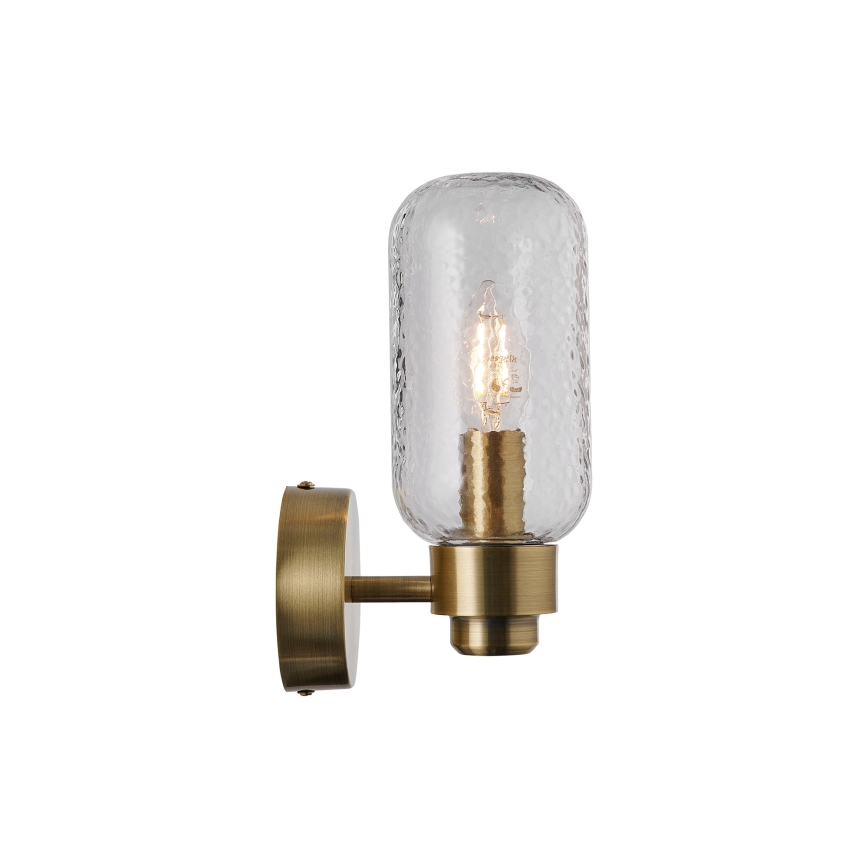 Nordlux - Sieninis vonios šviestuvas TUTAN 1xE14/25W/230V IP44 žalvaris