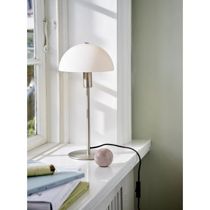 Nordlux - Stalinė lempa ELLEN 1xE14/40W/230V matinis chromas/balta