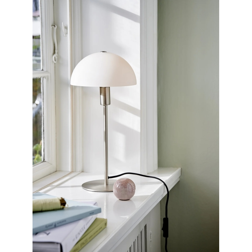 Nordlux - Stalinė lempa ELLEN 1xE14/40W/230V matinis chromas/balta
