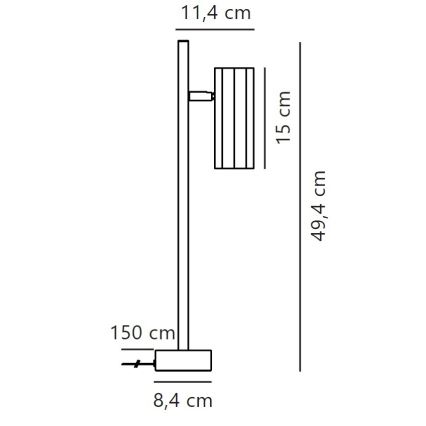 Nordlux - Stalinis šviestuvas ALANIS 1xGU10/15W/230V juoda