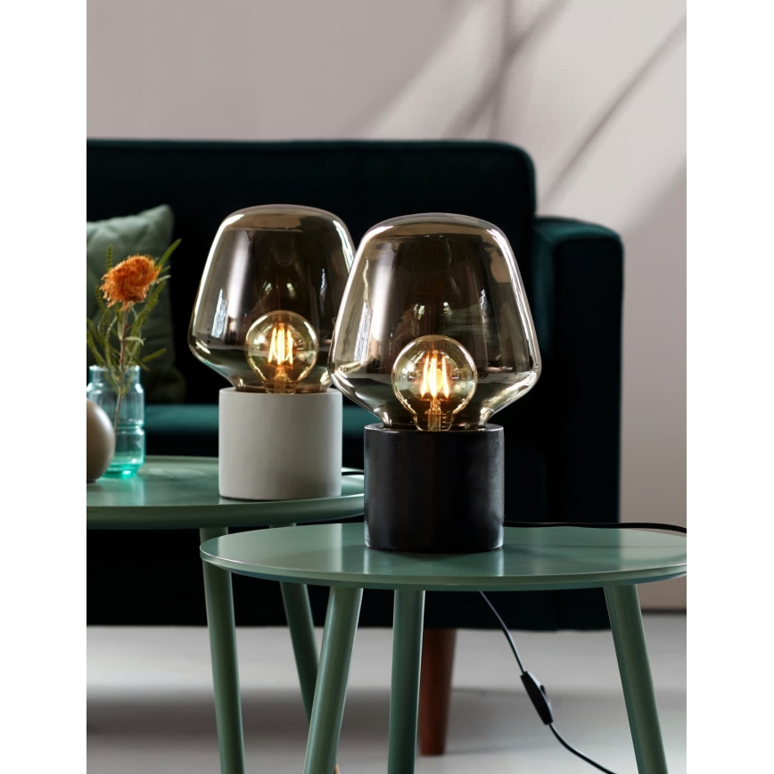 Nordlux - Stalinis šviestuvas CHRISTINA 1xE27/25W/230V betonas/juoda