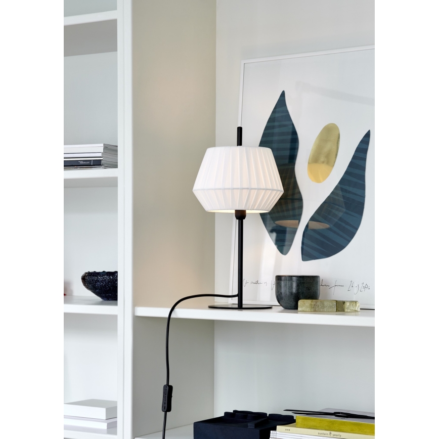 Nordlux - Stalinis šviestuvas DICTE 1xE14/40W/230V balta/juoda