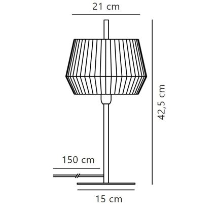Nordlux - Stalinis šviestuvas DICTE 1xE14/40W/230V balta/juoda