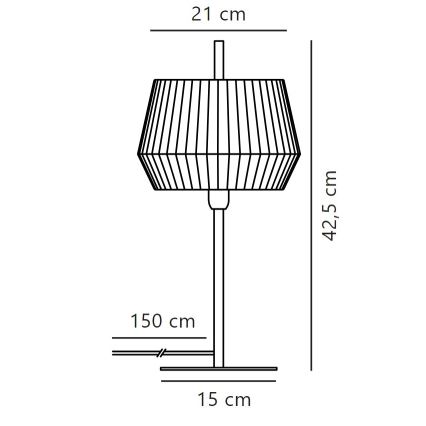 Nordlux - Stalinis šviestuvas DICTE 1xE14/40W/230V smėlio spalva/juoda