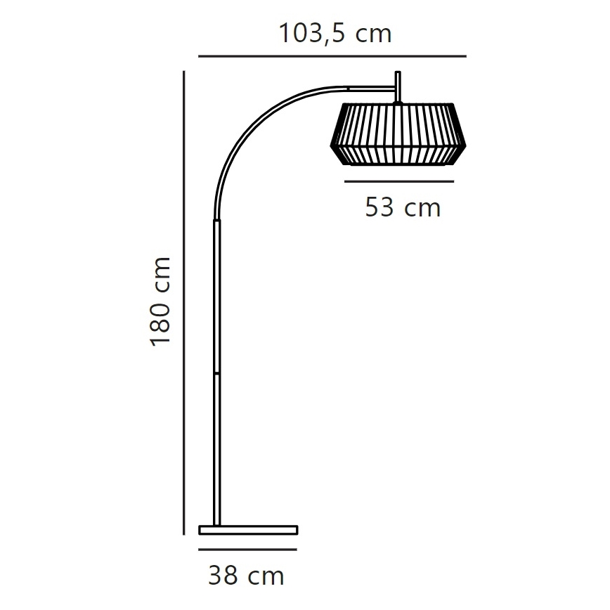 Nordlux - Toršeras DICTE 1xE27/60W/230V juoda/balta