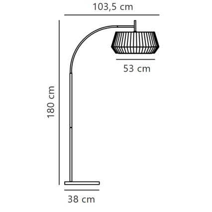 Nordlux - Toršeras DICTE 1xE27/60W/230V juoda/smėlio spalva