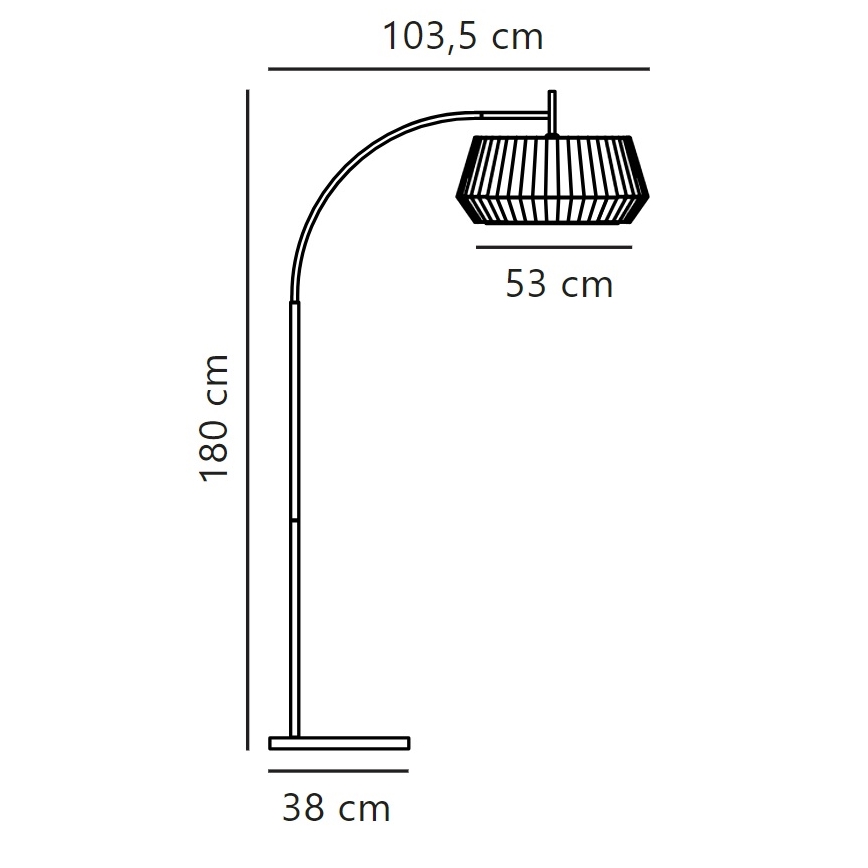 Nordlux - Toršeras DICTE 1xE27/60W/230V juoda/smėlio spalva