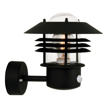 Nordlux - VEJERS lauko sieninis šviestuvas su judesio jutikliu 1xE27/60W/230V IP54 sidabrinis