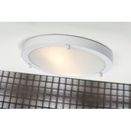 Nordlux - Vonios kambario lubinis šviestuvas ANCONA 2xE27/40W/230V IP43 Ø 31,5 cm baltas