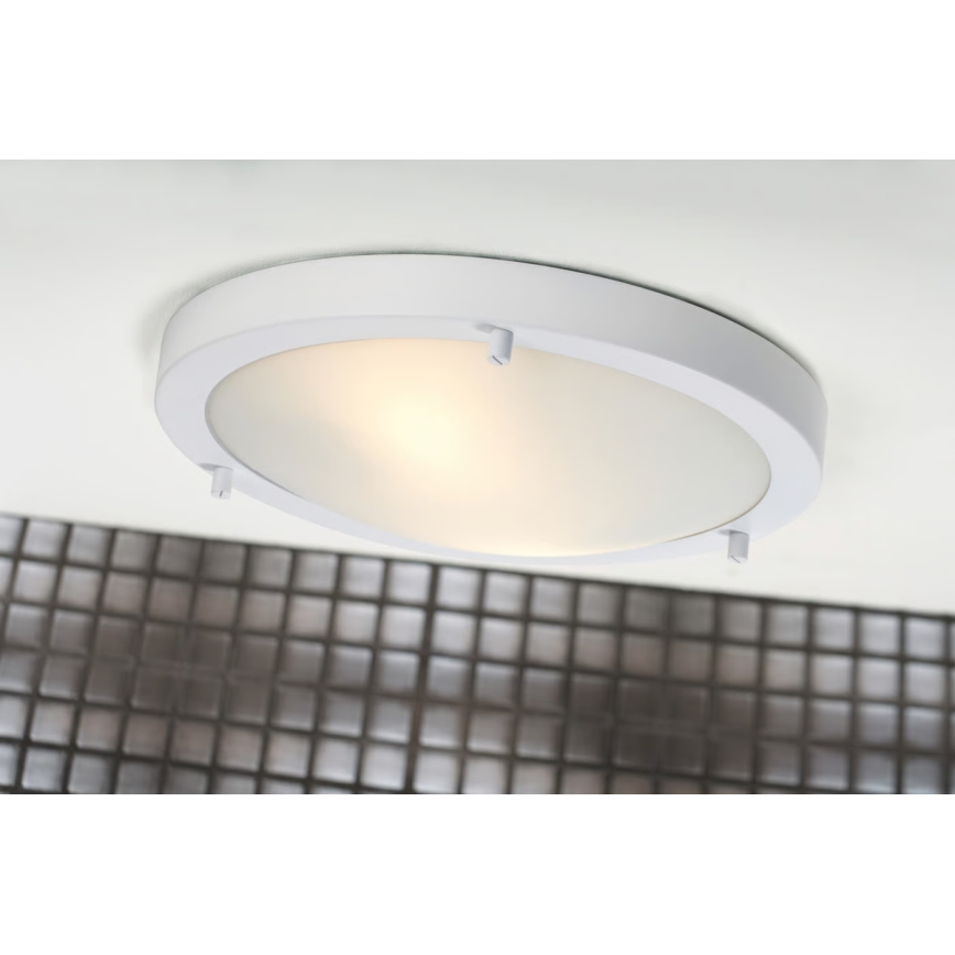 Nordlux - Vonios kambario lubinis šviestuvas ANCONA 2xE27/40W/230V IP43 Ø 31,5 cm baltas