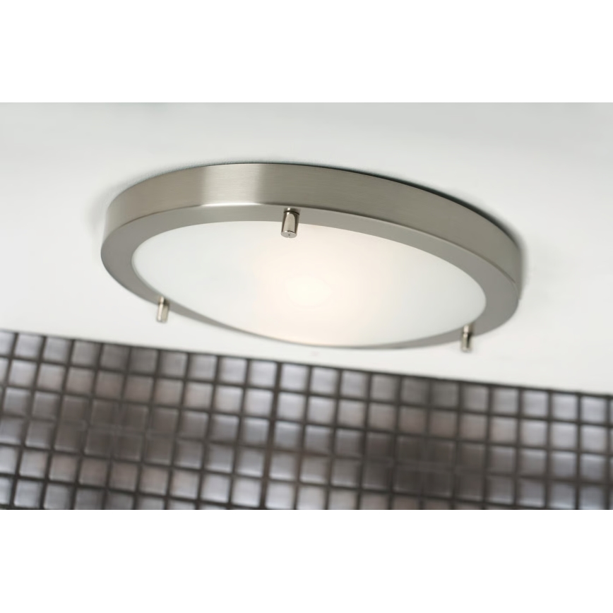 Nordlux - Vonios kambario lubinis šviestuvas ANCONA 2xE27/40W/230V IP43 Ø 31,5 cm matinis chromas