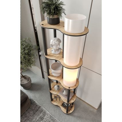 NOTO stovima lemputė su lentynomis 1xE27/40W/230V kūno spalvos juoda/biskvito