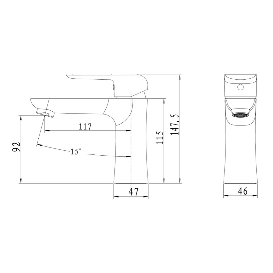 Novaservis - baltas praustuvo maišytuvas NOBLESS TINA