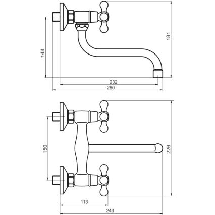 Novaservis - Kriauklės/praustuvo maišytuvas FERRO ANTICA, bronzinis