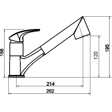 Novaservis - Plautuvės maišytuvas su ištraukiamu purkštuku METALIA blizgus chromas