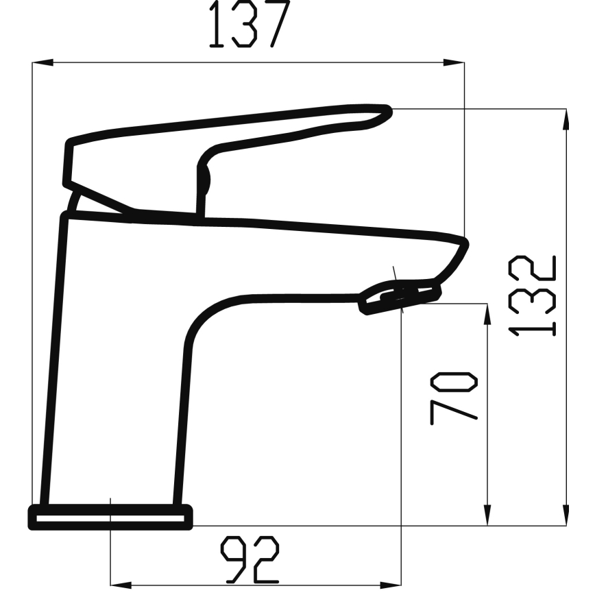 Novaservis - Praustuvo čiaupas METALIA 13,2 cm blizgus chromas