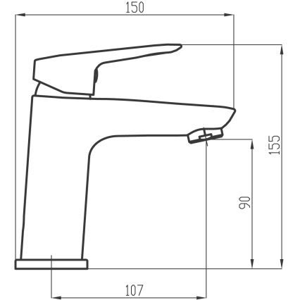 Novaservis - Praustuvo čiaupas METALIA 15,5 cm blizgus chromas