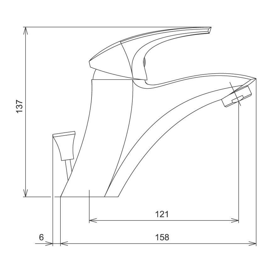 Novaservis - Praustuvo maišytuvas METALIA, baltas