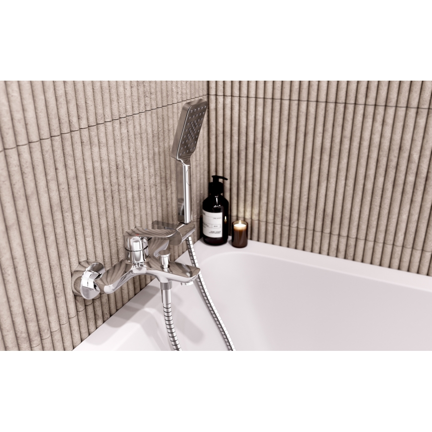 Novaservis - Vonios komplektas su maišytuvu METALIA, blizgus chromas