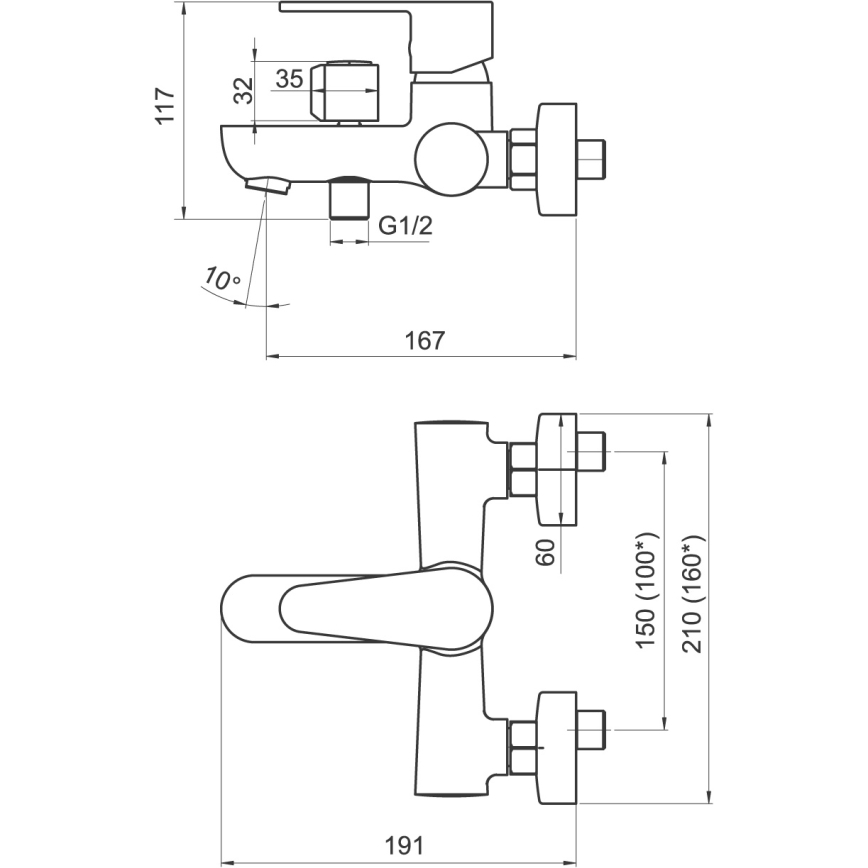 Novaservis - Vonios komplektas su maišytuvu TITANIA FRESH ECO blizgus chromas