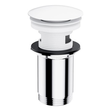 OMNIRES A706BM - Kriauklės atliekų surinkėjas CLICK-CLACK diametras 6,6 cm matinė balta