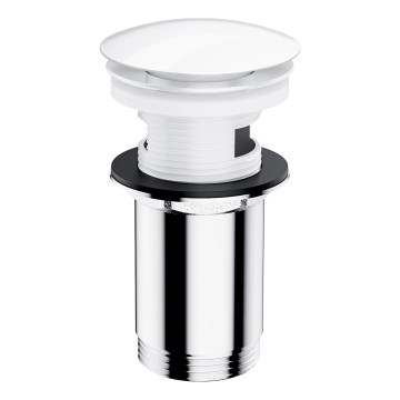 OMNIRES A706BP - Kriauklės atliekų surinkėjas CLICK-CLACK diametras 6,6 cm blizgūs balti