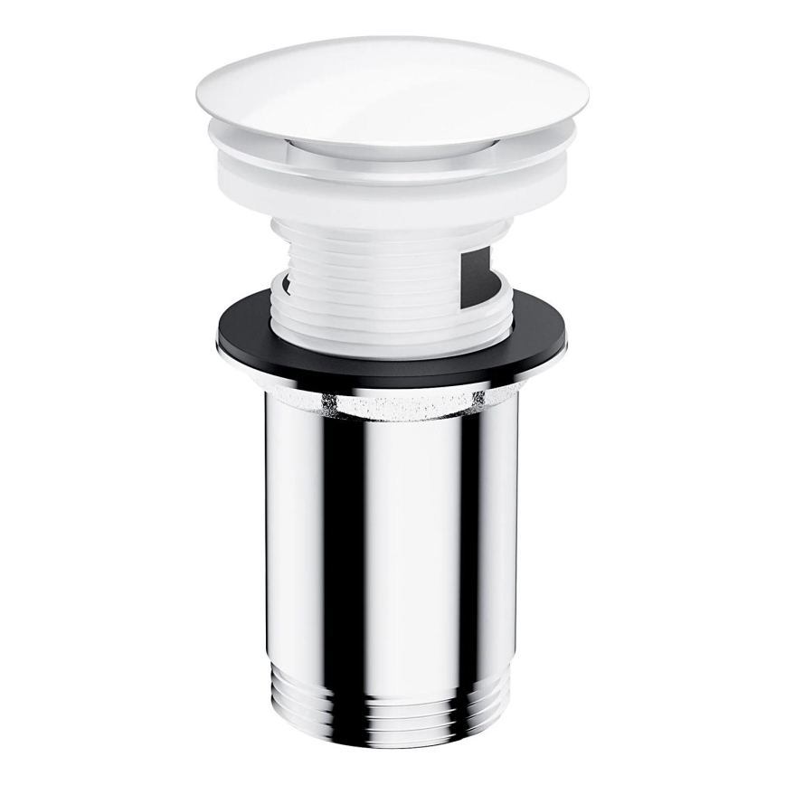 OMNIRES A706BP - Kriauklės atliekų surinkėjas CLICK-CLACK diametras 6,6 cm blizgūs balti