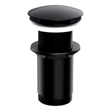 OMNIRES A716BL - Kriauklės atliekų surinkėjas CLICK-CLACK diametras 6,6 cm pusiau matinis juoda