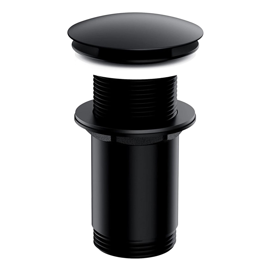 OMNIRES A716BL - Kriauklės atliekų surinkėjas CLICK-CLACK diametras 6,6 cm pusiau matinis juoda