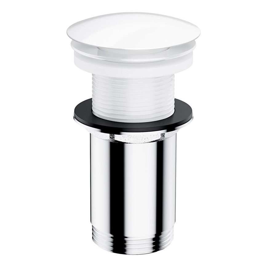 OMNIRES A716BP - Kriauklės atliekų surinkėjas CLICK-CLACK diametras 6,6 cm blizgūs balti