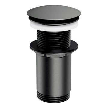 OMNIRES A716GR - Kriauklės atliekų surinkėjas CLICK-CLACK diametras 6,6 cm šukuotas grafitas
