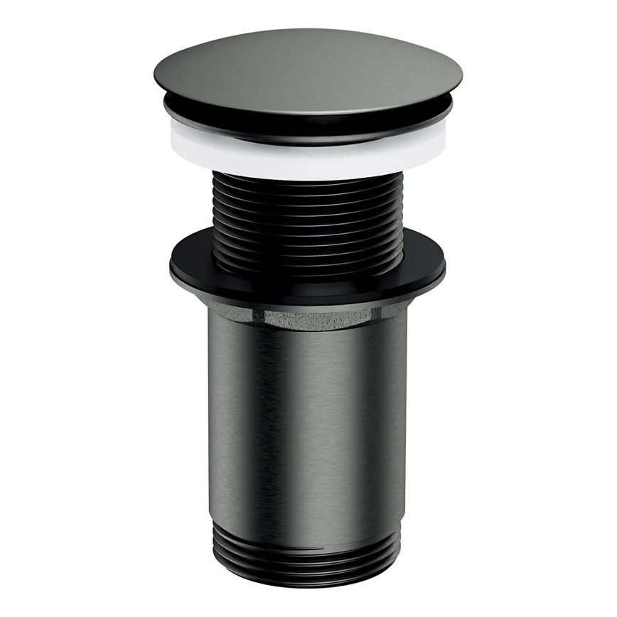 OMNIRES A716GR - Kriauklės atliekų surinkėjas CLICK-CLACK diametras 6,6 cm šukuotas grafitas