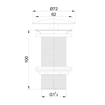 OMNIRES A82CR - Kriauklės atliekų surinkėjas DRAIN diametras 7,2 cm blizgus chromas
