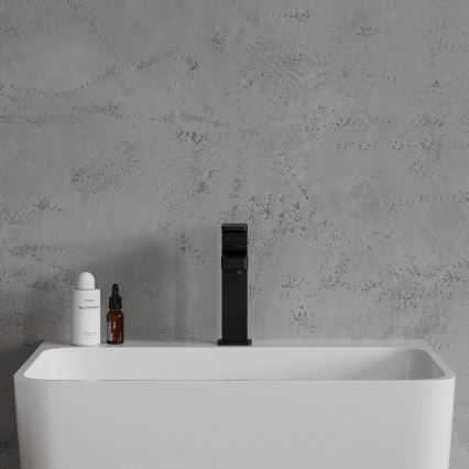 OMNIRES BA7810BL - Praustuvo maišytuvas BARETTI 17 cm matinė juoda