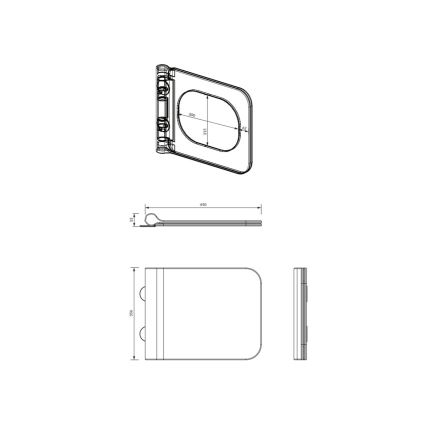 OMNIRES BOSTONDEBP - Tualeto dangtis SoftClose BOSTON duroplast/blizgūs balti